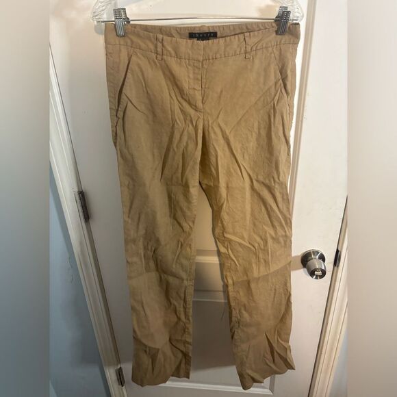 Theory women’s linen pants tan size 6 EUC - Picture 1 of 4